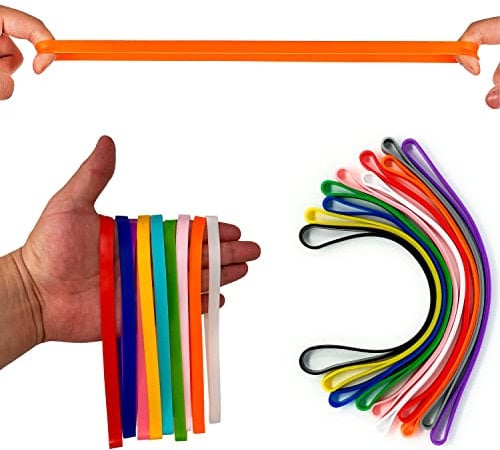 Moreik Gummiband, Gummibänder, Gummiringe Groß, Gummibänder Breit, Dickes Gummiband, Gummiringe Breit, Gummiband Stark, Haushaltsgummis Gemischt Stabil, Breite Gummibänder (10 Stück)