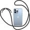 Todotumovil Funda TPU 360 con Cuerda Color Negro para Apple iPhone 6S Plus. Carcasa Transparente Completa Doble Cara para movil. con cordón Correa para colgarlo del Cuello