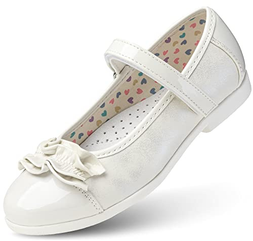Wojtyłko WK Kommunionschuhe für EIN Mädchen schön Mary Jane Ballerinas mit Lederinnensohle bequem