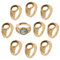 CHGCRAFT 10 PCS Rohling Ringe Adjustable Brass Finger Rings Flat Round Ring Pad Ring Trays Jewelry Findings für DIY Ringe