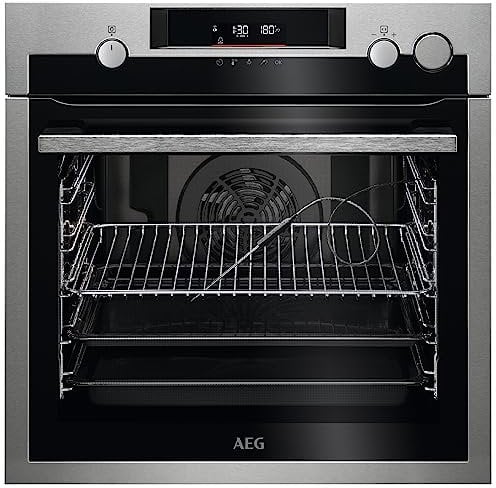 AEG Serie 7000 Forno da Incasso a Vapore Multifunzione, Capacità 72 L, BSE578271M, SteamCrisp con Pulizia Pirolitica, Classe A+, Termosonda, Acciaio Inox Antimpronta