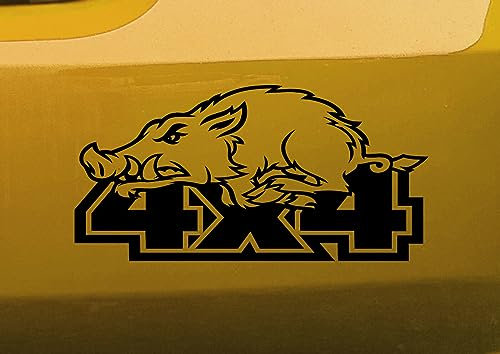 myrockshirt 4x4 Offroad Wildschwein Wildsau Allrad Aufkleber Autoaufkleber Sticker Wandtattoo Profi Qualität