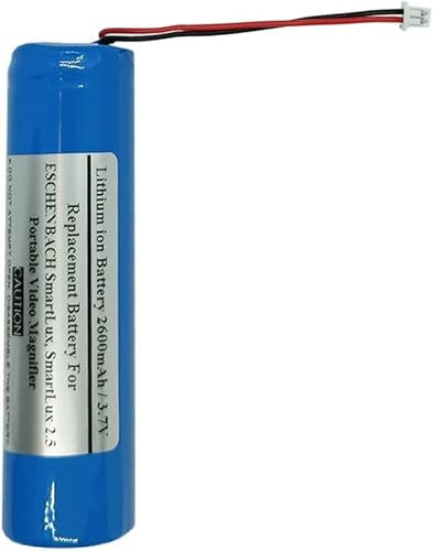 2600mAh 3.7V Ersatzakku Kompatibel mit ESCHENBACH SmartLux, SmartLux 2.5 tragbare Videolupe, 1650-1B