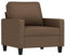 vidaXL Sessel, Sofa Relaxsessel mit gepolstertem Sitz Armlehnen, Fernsehsessel Loungesessel Metallgestell, Polstersessel Ruhesessel für Wohnzimmer, Braun Stoff