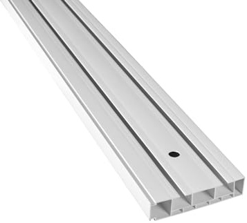 SN Deco - Vorhangschiene SH Set 2-läufig, Gardinenschiene, vorgebohrt, Komplettes Zubehör und Röllchen (weiß, 600 cm - aus 3 Teilen)