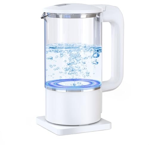 ChoYedusu Electric Kettle Glass Water Kettles Fast Boil Quiet Kettle Electric Boil-Dry Protection and Auto Shut-Off Perfect for Home and Office Use 1.2 Litre White