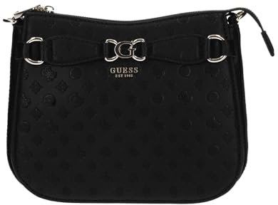 GUESS Arlena Logo Crossbody Hobo Black Logo