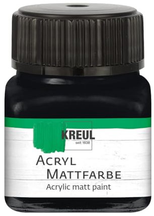 Acryl-Mattfarbe/Bastelfarbe, 20ml, Schwarz