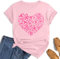 hohololo Tee-Shirt Octobre Rose pour Femme Cancer du Sein Cœur Rose Ruban Tshirt,Rose-D,M