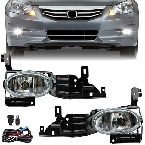 Fog Lights Fits Honda Accord Sedan 2011-2012 EX EX-L HFP LX SE Front Bumper