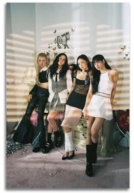 LIXIAOOIR BlackpinkMusikfiguren-Album, Kunstalbum, dekorative Leinwand, dekoratives Ölgemälde, Wandkunst, Leinwandalbum, Gemälde, 50 x 75 cm, Unframe-style-4