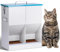 BREUAILY Comedero Gato Automatico 10L Dispensador Comida Gatos y Perros Dispensador de Alimentos para Gatos con Doble Tolva