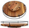 Turntable Cupboard Organizer Large, Wood Rotating Spice Rack 25cm, Non-Slip 360° Rotatable Condiment Holder, Round Display Tray for Kitchen Bathroom Countertop Cabinet Fridge Table Pantry (30cm)