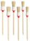 Weenwill Bristle Brushes,6 Pcs Natural Bristle Round Paint Brush Varnish Brush Professional Wooden Round Glue Wax Brushes for Walls and Furniture