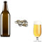 RagStore 20 Bottiglie in Vetro per Birra da 660 ml (66 cl) Color Ambra con 100 Tappi Corona Oro Inclusi – Ideali per Birra Artigianale, Succhi, Bevande e Conserve