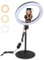 11 Ring Light with Stand, Adjustable LED Desk Ring Light with Tri Color Light Adjustment, 360° Rotation Selfie Light With 2 Phone Holders USB Charging for Live Streaming Video Calls Vlog Shooting