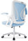 Milacyee Sedia da Ufficio Ergonomica con Supporto Lombare,Regolabile in Altezza,Sedia da Computer con Braccioli Regolabili in Rete Traspirante,Blu