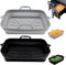 Foldable Ninja Hot Air Fryer Accessories - Upgraded 2 Pieces Foldable Silicone Mould Hot Air Fryer - Ninja Foodi Max Dual Zone Accessories for 300, 400