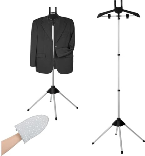 Dampfständer Bügelwäscheständer für Kleidung, 32-63 Inch Teleskop-Stativ Handheld Dampfglätter Ständer Mit Bügelhandschuhen, Geeignet für Reise und Haushaltsgebrauchauf
