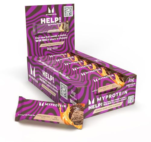 Myprotein Delicious Protein Bar | Double Dark Chocolate | Soft Whipped Centre, Gooey Caramel & Chocolate-Style Coating | 16g Protein | Under 262 kcal | High-Protein Snack (Double Dark Chocolat)