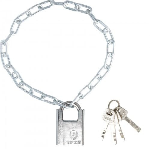 Candado de cadena para bicicleta, 0,8 m, anticorte, candado con 4 llaves, cadena y candado para bicicletas, motocicletas, puertas