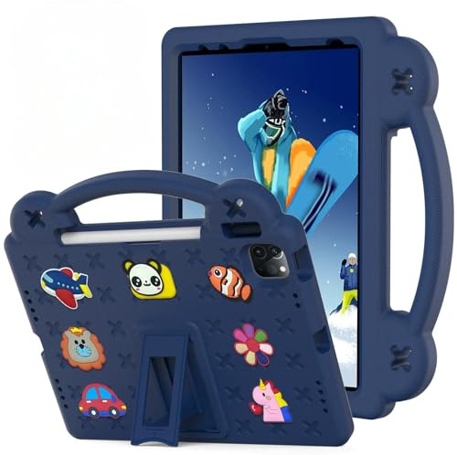 Compatible avec iPad A16 Tablet Case 9.7/10.2/12.9 pouces DIY Cute Bear Handle Protective Cover