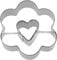 Westmark Ausstechformen Rosette mit Herz 2D, 6,5 cm, Edelstahl, Silber, 7 x 7 x 2,2 cm