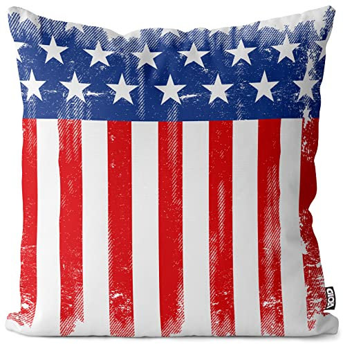 VOID Stars and Stripes Flagge Kissenbezug Kissenhülle Outdoor Indoor Banner Flagge Amerika, Kissen Größe:40 x 40 cm