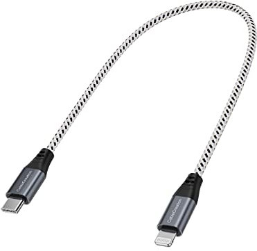 CableCreation USB C to Lightning Cable - 0.3m MFi Certified Durable Braided iPhone Cable PD Fast Charging for iPhone 14/14 Pro/13/13 Pro/12/12 Pro/11