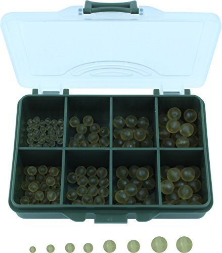 150 Gummiperlen in einer Sortierbox jeweils 30 Stück in 4, 5, 6, 7, und 8 mm
