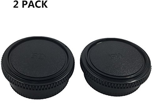 HomyWord 2 Stück Gehäusedeckel & Kamera hinten Len Cover Set für Canon FD Mount