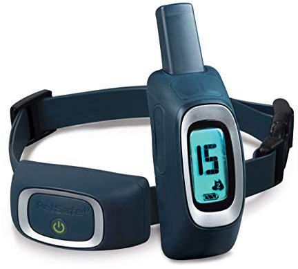 PetSafe - Collier de Dressage avec télécommande digitale pour 2 Chiens, portée de 600 m, Rechargeable, Étanche, Ton/Vibration et 15 niveaux de Stimulation électrostatique, Bleu, 600 m