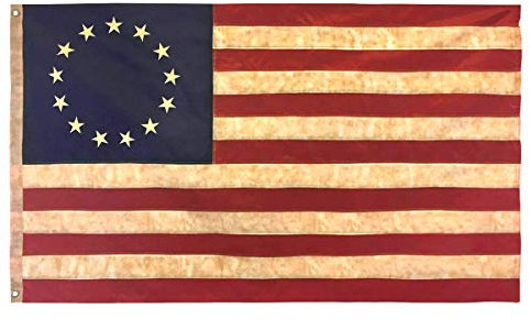 Bandera americana teñida con té Morigins USA