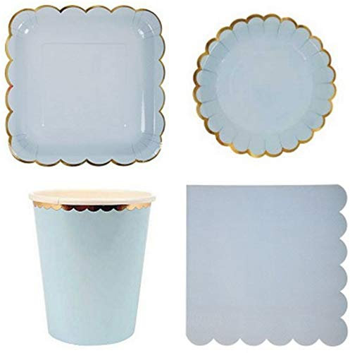 32 Pezzi Piatti di Carta USA e Getta Tazze e tovaglioli Set Articoli per Feste Kit da tavola per Matrimonio Compleanno Baby Shower