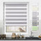Doppelrollo klemmfix ohne Bohren Duo Rollo Grau 100x200cm(BxH)-Stoffbreite 96cm Fensterrollo Klemmrollo Springrollo Rollos für Fenster ohne & mit Bohren
