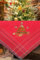 KAMACA Tischdecke Mitteldecke 85x85 cm mit filigraner Stickerei Küche Esstisch Tisch Dekoration Eyecatcher in Herbst Winter Weihnachten (Weihnachtsbaum)