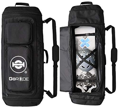 GoRide Elite Elektrischer Longboard-Skateboard-Rucksack mit Laptop-Halterung (schwarz)