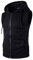 APAELEA Herren Tank Tops Ärmellose Hoodie Sommer Bodybuilding Fitness Muskelshirt Sportweste,Schwarz,L