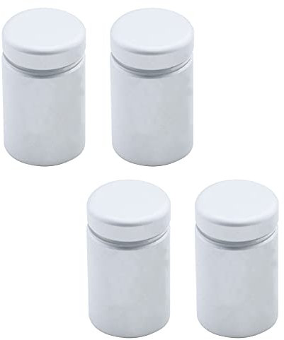 Woogim Lot de 4 entretoises de serrage latérales en aluminium satiné pour verre, panneau anti-effraction, pour acrylique, verre, PVC, panneau de verre (1 à 10 mm)