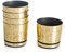 KORAD Ensemble de 5 Pots avec Soucoupe d'un diamètre de 12 cm, Motif 012 - Vieil Or ; Glamour ; Moderne, Haute Brillance, Style Classique, Rustique, loft, pour Plantes, Herbes.