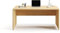 Furni24 Schreibtisch fürs Arbeitszimmer und Home Office - Großer laminierter Computertisch aus Holz, 2 Kabeldurchlässe und mit verstellbarem Metall kabelkanal-Nuvi(Saphir-Eiche,Kabelkanal 180x80x75cm)