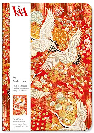 V&A Kimono Cranes A5 Notebook