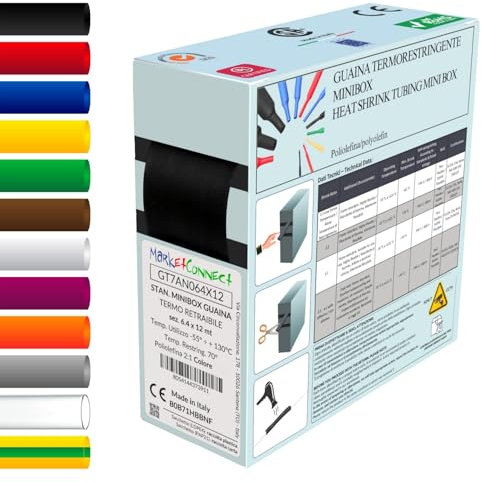 MarketConnect® Guaina Termorestringente Ø 16 mm, L 5mt • NERO • MINIBOX 2:1 STANDARD