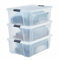 Iris Ohyama Aufbewahrungsboxen mit Deckel, 30L, 3er-Set, Transparent, Sicherer Verschluss, Stapelbar, Griffe, Schlafzimmer, Schrank, Büro, Organisation, BPA-freies Plastik, Ordnungsboxen, DDNTB-30