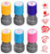 Xzeemo 6 Stück Selbstfärbender Stempel, Lehrer Bewertung Belohnung Motivation Briefmarken, Lehrerstempel Englisch, Niedliches Cartoon Kinder Stempel, Lob Siegel Ermutigung, Belohnungsstempel Set A
