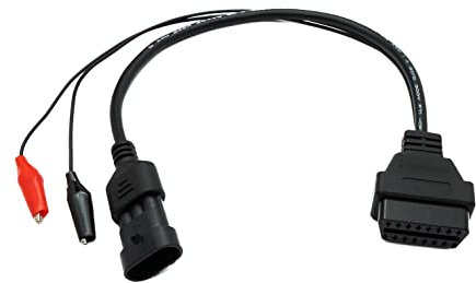 System-S OBD Kabel 30 cm OBD 2 Buchse für FIAT 3pin in Schwarz für Auto Diagnose