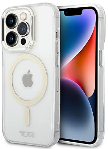 CG MOBILE TUMI Handyhülle für iPhone 14 Pro Max in klarer MagSafe-kompatibler Hülle, echter Schutz & transparente Kratzfeste Abdeckung mit einfachem Snap-on, Stoßdämpfung und Signatur-Logo