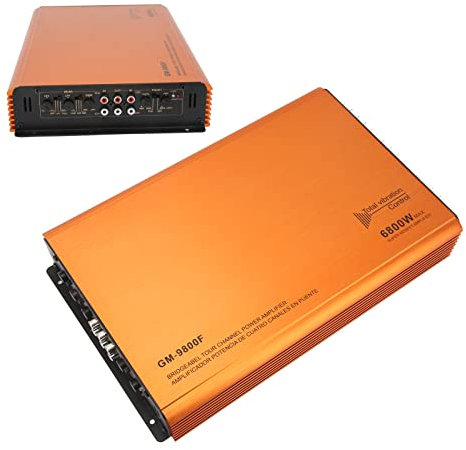 GFRGFH Car DSP Amplifier 6800W High Power 4 Channel Bridgeable Metal Universal Audio System