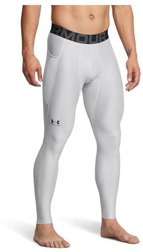 Under Armour HeatGear Herren-Leggings, (011) Mod Grey/Black, Large Hoch