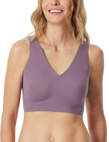Schiesser Damen nahtloses Bustier mit herausnehmbaren Pads - Invisible Soft, Malve_181767, 36